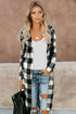 Print Colorblock Long Cardigan